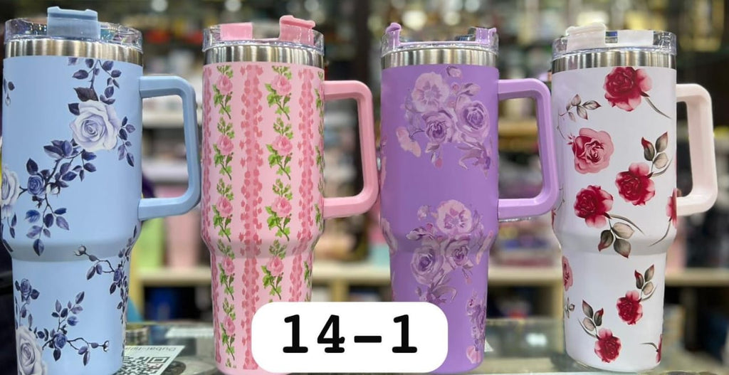 1200ml Floral Insulated Tumbler – Leak-Proof, Stylish & Large