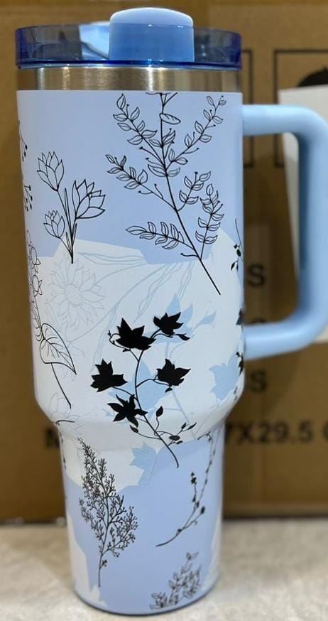1200ml Floral Insulated Tumbler – Leak-Proof, Stylish & Large