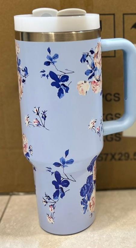 1200ml Floral Insulated Tumbler – Leak-Proof, Stylish & Large