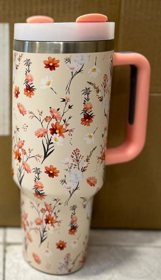 1200ml Floral Insulated Tumbler – Leak-Proof, Stylish & Large