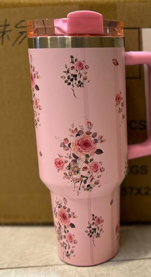 1200ml Floral Insulated Tumbler – Leak-Proof, Stylish & Large